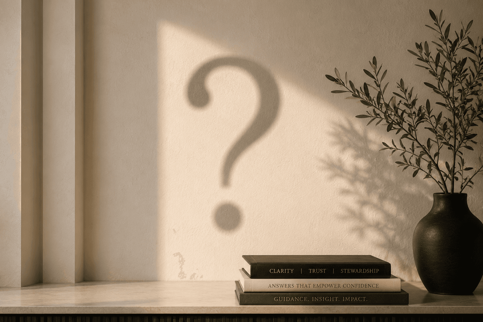 Soft shadow on ivory wall suggesting clarity — FAQs