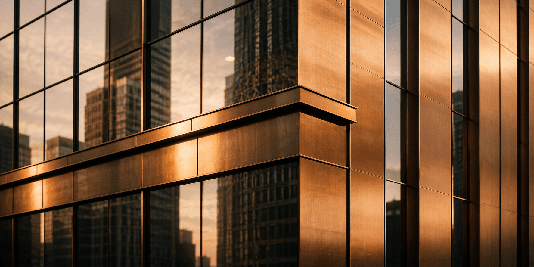 Bronze and glass architectural reflections — selected opportunities